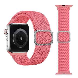Buckle Braided Elastic Strap Watch Band For Apple Watch Series 7 41mm / 6 & SE & 5 & 4 40mm / 3 & 2 & 1 38mm(Pink)