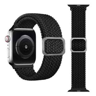 Buckle Braided Elastic Strap Watch Band For Apple Watch Series 8&7 41mm / SE 2&6&SE&5&4 40mm / 3&2&1 38mm(Black)