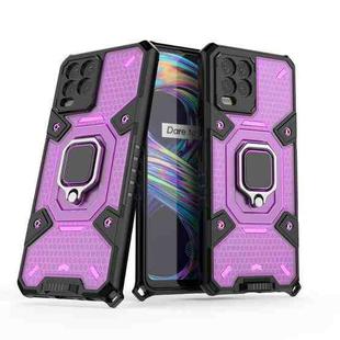 For OPPO Realme 8 Space PC+TPU Ring Holder Protective Case(Purple)