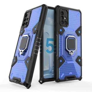 For Samsung Galaxy A51 5G Space PC+TPU Ring Holder Protective Case(Blue)