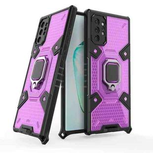 For Samsung Galaxy Note10+ Space PC+TPU Ring Holder Protective Case(Purple)
