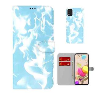 For LG K42 Cloud Fog Pattern Horizontal Flip Leather Case with Holder & Card Slot & Wallet(Sky Blue)