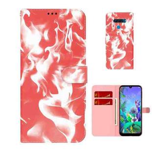 For LG K50 / Q60 Cloud Fog Pattern Horizontal Flip Leather Case with Holder & Card Slot & Wallet(Red)