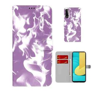 For LG Stylo 7 5G Cloud Fog Pattern Horizontal Flip Leather Case with Holder & Card Slot & Wallet(Purple)