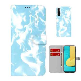 For LG Stylo 7 5G Cloud Fog Pattern Horizontal Flip Leather Case with Holder & Card Slot & Wallet(Sky Blue)