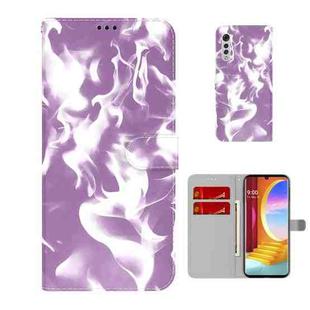 For LG Velvet / G9 Cloud Fog Pattern Horizontal Flip Leather Case with Holder & Card Slot & Wallet(Purple)