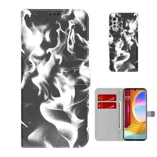 For LG Velvet / G9 Cloud Fog Pattern Horizontal Flip Leather Case with Holder & Card Slot & Wallet(Black)