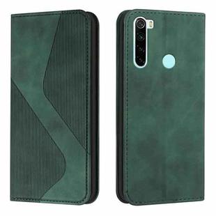 For Xiaomi Redmi Note 8 Skin Feel Magnetic S-type Solid Color Horizontal Flip Leather Case with Holder & Card Slot & Wallet(Green)