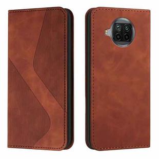 For Xiaomi Mi 10T Lite 5G Skin Feel Magnetic S-type Solid Color Horizontal Flip Leather Case with Holder & Card Slot & Wallet(Brown)