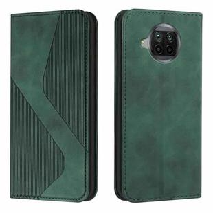 For Xiaomi Mi 10T Lite 5G Skin Feel Magnetic S-type Solid Color Horizontal Flip Leather Case with Holder & Card Slot & Wallet(Green)
