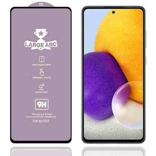 For Samsung Galaxy A72 4G 9H HD Large Arc High Alumina Full Screen Tempered Glass Film