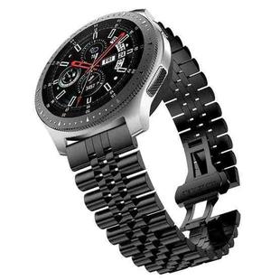 For Huawei Watch 3 / 3 Pro Five Beads Steel Watch Band(Black)