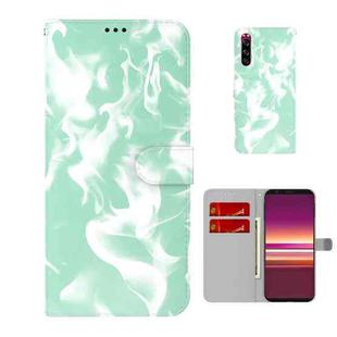 For Sony Xperia 5 Cloud Fog Pattern Horizontal Flip Leather Case with Holder & Card Slot & Wallet(Mint Green)