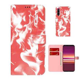 For Sony Xperia 5 Cloud Fog Pattern Horizontal Flip Leather Case with Holder & Card Slot & Wallet(Red)