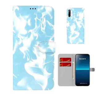 For Sony Xperia L4 Cloud Fog Pattern Horizontal Flip Leather Case with Holder & Card Slot & Wallet(Sky Blue)