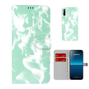 For Sony Xperia L4 Cloud Fog Pattern Horizontal Flip Leather Case with Holder & Card Slot & Wallet(Mint Green)