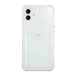 For iPhone 11 Pro TPU Dropproof Protective Back Case with Card Slot (Transparent)