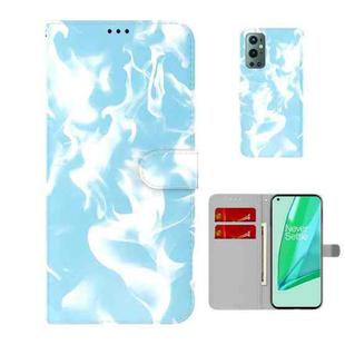 For OnePlus 9 Pro Cloud Fog Pattern Horizontal Flip Leather Case with Holder & Card Slot & Wallet(Sky Blue)