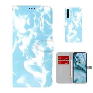 For OnePlus Nord Cloud Fog Pattern Horizontal Flip Leather Case with Holder & Card Slot & Wallet(Sky Blue)