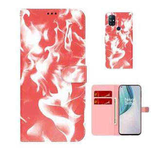 For OnePlus Nord N10 5G Cloud Fog Pattern Horizontal Flip Leather Case with Holder & Card Slot & Wallet(Red)