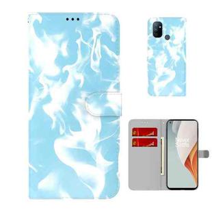 For OnePlus Nord N100 Cloud Fog Pattern Horizontal Flip Leather Case with Holder & Card Slot & Wallet(Sky Blue)