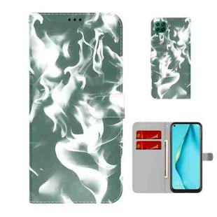 For Huawei P40 Lite Cloud Fog Pattern Horizontal Flip Leather Case with Holder & Card Slot & Wallet(Dark Green)