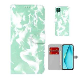 For Huawei P40 Lite Cloud Fog Pattern Horizontal Flip Leather Case with Holder & Card Slot & Wallet(Mint Green)