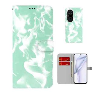 For Huawei P50 Cloud Fog Pattern Horizontal Flip Leather Case with Holder & Card Slot & Wallet(Mint Green)