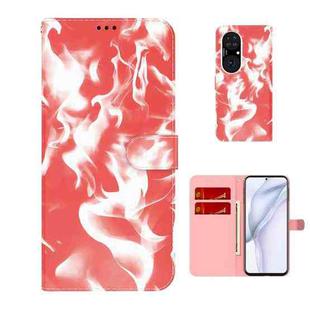 For Huawei P50 Cloud Fog Pattern Horizontal Flip Leather Case with Holder & Card Slot & Wallet(Red)