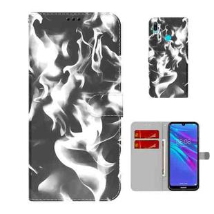 For Huawei Y6 2019 Cloud Fog Pattern Horizontal Flip Leather Case with Holder & Card Slot & Wallet(Black)