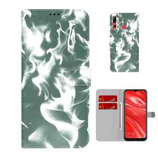 For Huawei Enjoy 9s Cloud Fog Pattern Horizontal Flip Leather Case with Holder & Card Slot & Wallet(Dark Green)