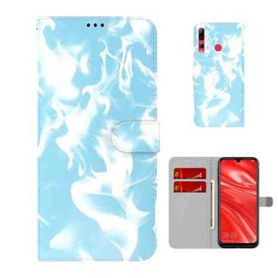 For Huawei Enjoy 9s Cloud Fog Pattern Horizontal Flip Leather Case with Holder & Card Slot & Wallet(Sky Blue)