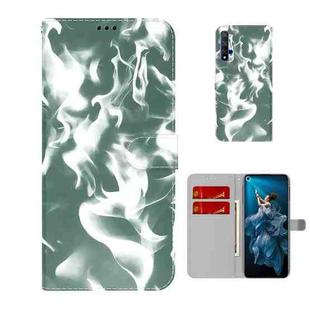 For Huawei Honor 20 / nova 5T Cloud Fog Pattern Horizontal Flip Leather Case with Holder & Card Slot & Wallet(Dark Green)