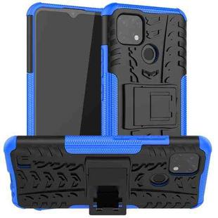 For OPPO Realme C21 / C20 Tire Texture Shockproof TPU+PC Protective Case with Holder(Blue)