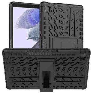 For Samsung Galaxy Tab A7 Lite Tire Texture Shockproof TPU+PC Protective Case with Holder(Black)