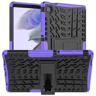 For Samsung Galaxy Tab A7 Lite Tire Texture Shockproof TPU+PC Protective Case with Holder(Purple)