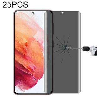 For Samsung Galaxy S21 5G 25pcs 0.3mm 9H Surface Hardness 3D Curved Surface Privacy Glass Film