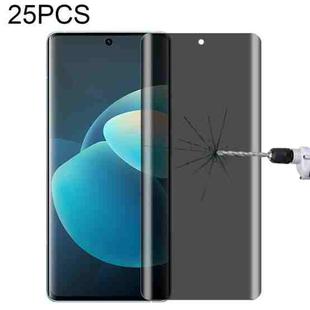 For vivo X60 Pro / X60 Pro+ / X60t Pro+ / X60s 25pcs 0.3mm 9H Surface Hardness 3D Curved Surface Privacy Glass Film