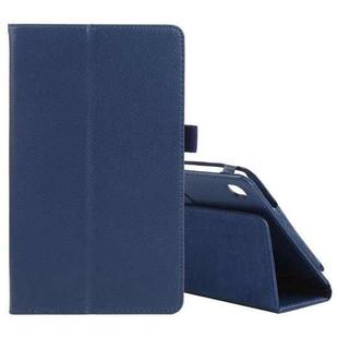 For Samsung Galaxy Tab A7 Lite T220 / T225 Litchi Texture Solid Color Horizontal Flip Leather Case with Holder & Pen Slot(Blue)