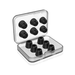 6 Pairs New Bee NB-M1 Slow Rebound Memory Foam Ear Caps with Storage Box, Suitable for 5mm-7mm Earphone Plugs(Black)
