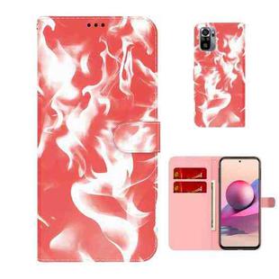 For Xiaomi Redmi Note 10 4G /  Note 10S Cloud Fog Pattern Horizontal Flip Leather Case with Holder & Card Slot & Wallet(Red)