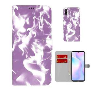 For Xiaomi Redmi 9A Cloud Fog Pattern Horizontal Flip Leather Case with Holder & Card Slot & Wallet(Purple)