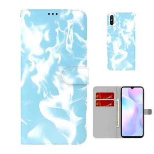 For Xiaomi Redmi 9A Cloud Fog Pattern Horizontal Flip Leather Case with Holder & Card Slot & Wallet(Sky Blue)