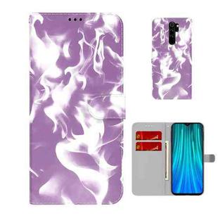 For Xiaomi Redmi Note 8 Pro Cloud Fog Pattern Horizontal Flip Leather Case with Holder & Card Slot & Wallet(Purple)