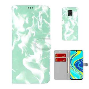 For Xiaomi Redmi Note 9 Pro/Note 9S/Note 9 Pro Max Cloud Fog Pattern Horizontal Flip Leather Case with Holder & Card Slot & Wallet(Mint Green)