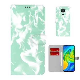 For  Xiaomi Redmi Note 9 / 10X 4G Cloud Fog Pattern Horizontal Flip Leather Case with Holder & Card Slot & Wallet(Mint Green)