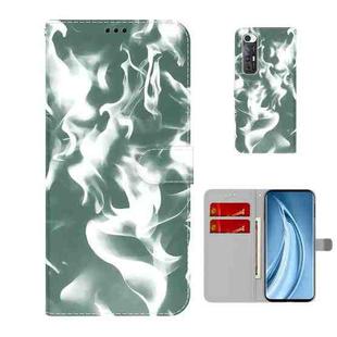 For Xiaomi Mi 10S Cloud Fog Pattern Horizontal Flip Leather Case with Holder & Card Slot & Wallet(Dark Green)