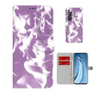 For Xiaomi Mi 10S Cloud Fog Pattern Horizontal Flip Leather Case with Holder & Card Slot & Wallet(Purple)