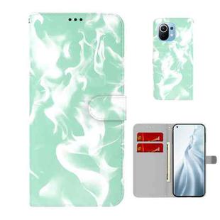 For Xiaomi Mi 11 Cloud Fog Pattern Horizontal Flip Leather Case with Holder & Card Slot & Wallet(Mint Green)