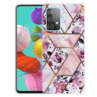 For Samsung Galaxy A82 5G Marble Shockproof TPU Protective Case(Rhombus Rose)